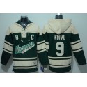 Wild #9 Mikko Koivu Green Sawyer Hooded Sweatshirt Stitched Jersey