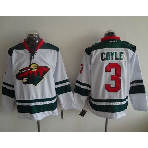 Wild #3 Charlie Coyle White Stitched Jersey