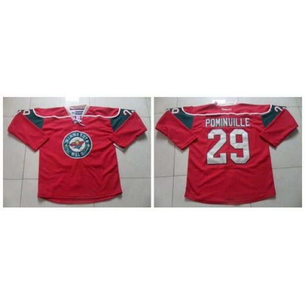 Wild #29 Jason Pominville Red Stitched Jersey