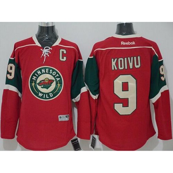 Wild #9 Mikko Koivu Stitched Red Jersey