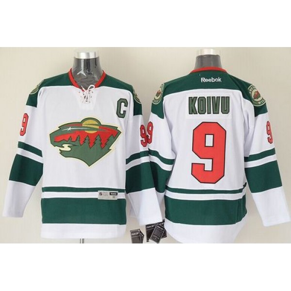 Wild #9 Mikko Koivu White Stitched Jersey