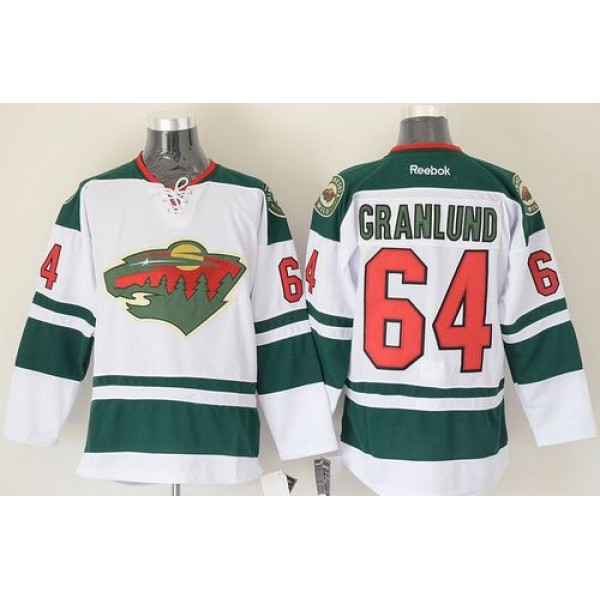Wild #64 Mikael Granlund White Stitched Jersey