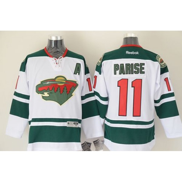 Wild #11 Zach Parise White Stitched Jersey