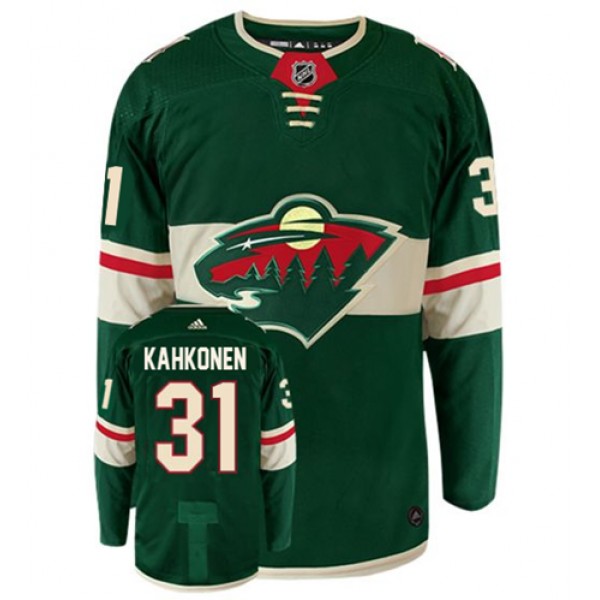 Wild #31 Kaapo Kahkonen Home Stitched Jersey.