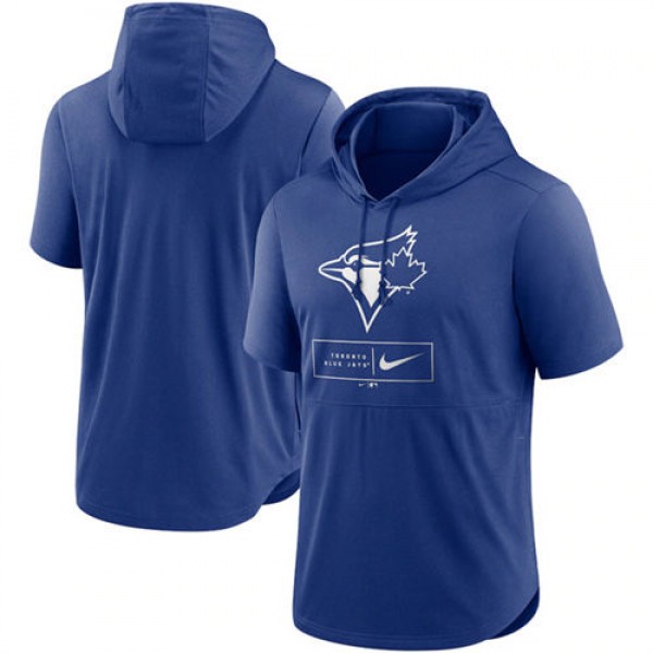 Toronto Blue Jays Blue Short Sleeve Pullover Hoodie