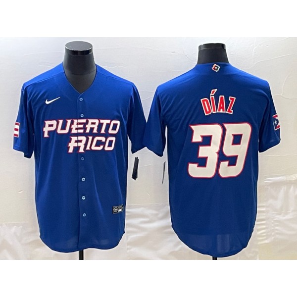 Puerto Rico #39 Edwin Díaz 2023 Royal World Classic Stitched Jersey