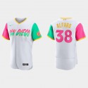 San Diego Padres #38 Jorge Alfaro 2022 White City Connect Flex Base Stitched Jersey