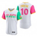 San Diego Padres #10 Jurickson Profar 2022 White City Connect Flex Base Stitched Jersey