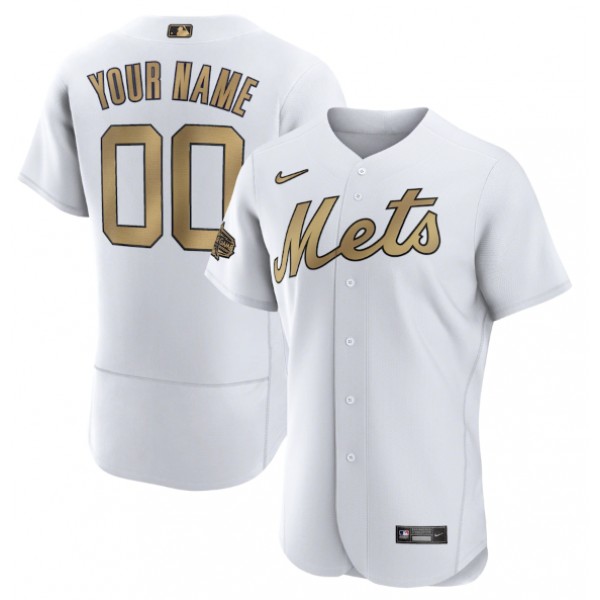 New York Mets Active Player Custom 2022 All-Star White Flex Base Stitched Jersey