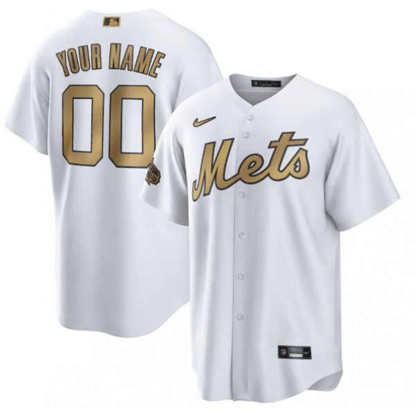 New York Mets Active Player Custom 2022 All-Star White Cool Base Stitched Jersey