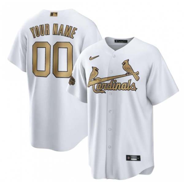 St. Louis Cardinals Active Player Custom 2022 All-Star White Cool Base Stitched Jersey