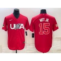 USA #15 Bobby Witt Jr. 2023 Red World Classic Stitched Jersey