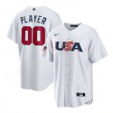 USA ACTIVE PLAYER Custom White World Classic Stitched Jersey