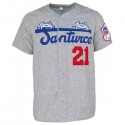 Santurce Cangrejeros #21 Grey Stitched Jersey