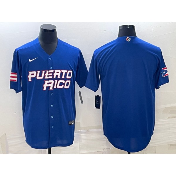 Puerto Rico Blank 2023 Royal World Classic Stitched Jersey
