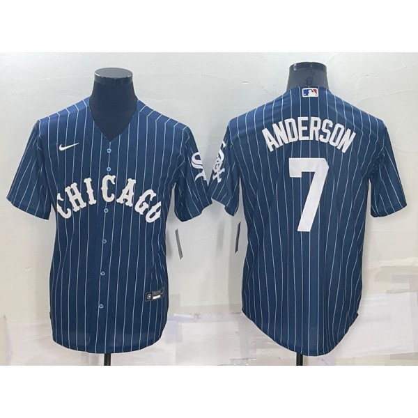 Chicago White Sox #7 Tim Anderson Navy Cool Base Stitched Jersey