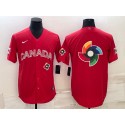 Canada 2023 Red World Big Logo With Patch Classic Stitched Jersey