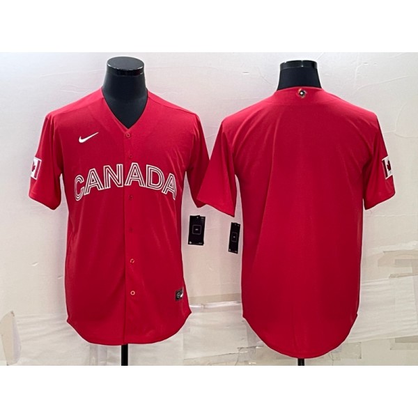 Canada Blank 2023 Red World Classic Stitched Jersey
