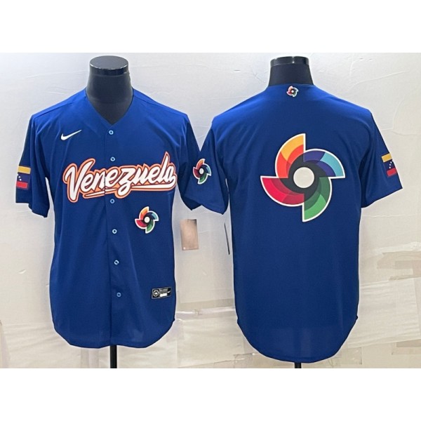 Venezuela 2023 Royal World Big Logo With Patch Classic Stitched Jersey