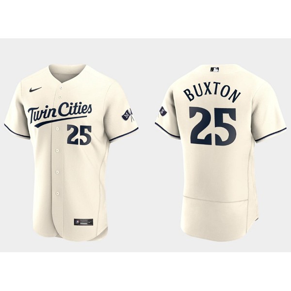 Minnesota Twins #25 Byron Buxton 2023 Cream Flex Base Stitched Jersey