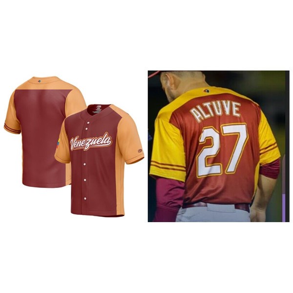 Venezuela #27 José Altuve 2023 Burgundy World Classic Stitched Jersey