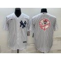 New York Yankees White Team Big Logo Cool Base Stitched Jersey