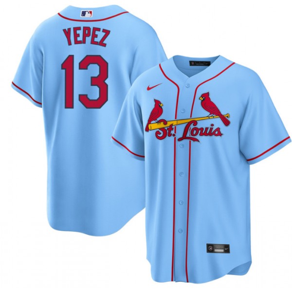 St. Louis Cardinals #13 Juan Yepez Blue Cool Base Stitched Jersey