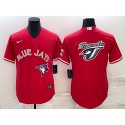 Toronto Blue Jays Red Team Big Logo Cool Base Stitched Jersey
