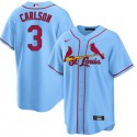 St. Louis Cardinals #3 Dylan Carlson Blue Cool Base Stitched Jersey