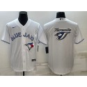 Toronto Blue Jays White Team Big Logo Cool Base Stitched Jersey