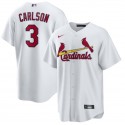 St. Louis Cardinals #3 Dylan Carlson White Cool Base Stitched Jersey
