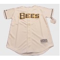 Salt Lake Bees Blank Cream Stitched Jersey
