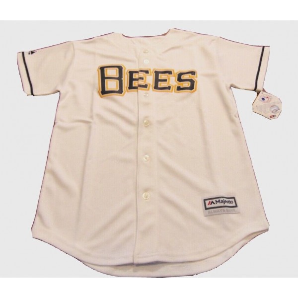 Salt Lake Bees Blank Cream Stitched Jersey