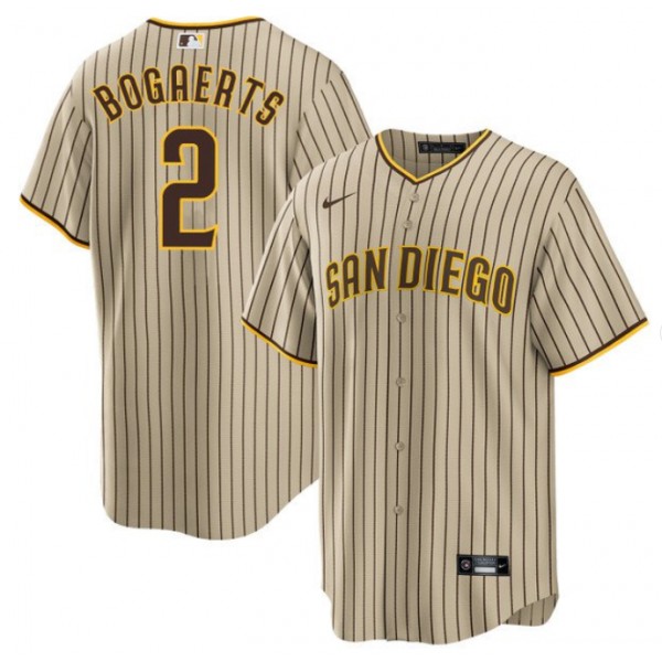 San Diego Padres #2 Xander Bogaerts Tan Cool Base Stitched Jersey