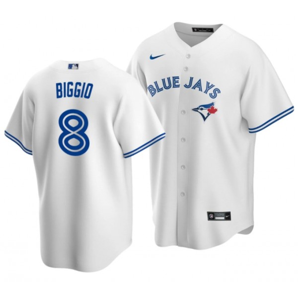 Toronto Blue Jays #8 Cavan Biggio White Cool Base Stitched Jersey