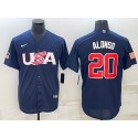 USA #20 Pete Alonso 2023 Navy World Classic Stitched Jersey