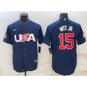 USA #15 Bobby Witt Jr. 2023 Navy World Classic Stitched Jersey