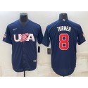 USA #8 Trea Turner 2023 Navy World Classic Stitched Jersey