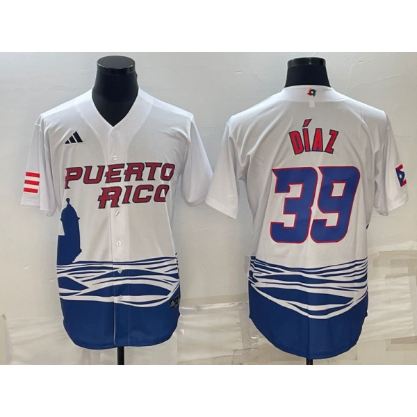 Puerto Rico #39 Edwin Díaz 2023 White World Classic Stitched Jersey