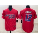 Puerto Rico #12 Francisco Lindor 2023 Red World Classic Stitched Jersey