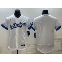 Los Angeles Dodgers Blank White City Connect Flex Base Stitched Jersey