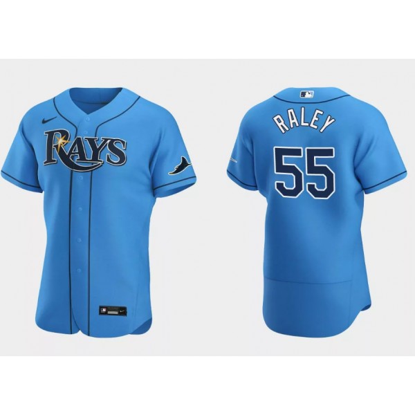 Tampa Bay Rays #55 Luke Raley Light Blue Flex Base Stitched Jersey