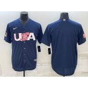 USA Blank 2023 Navy World Classic Stitched Jersey
