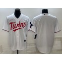 Minnesota Twins Blank White Cool Base Stitched Jersey