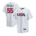 USA #55 Ryan Pressly 2023 White World Classic Stitched Jersey