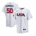 USA #50 Adam Wainwright 2023 White World Classic Stitched Jersey