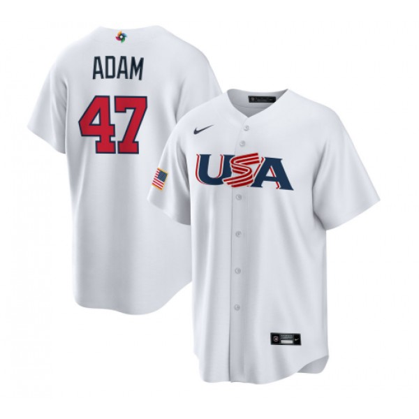 USA #47 Jason Adam 2023 White World Classic Stitched Jersey