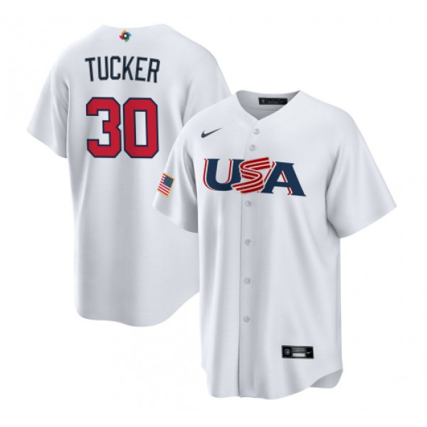 USA #30 Kyle Tucker 2023 White World Classic Stitched Jersey