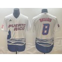 Puerto Rico #8 Eddie Rosario 2023 White World Classic Stitched Jersey