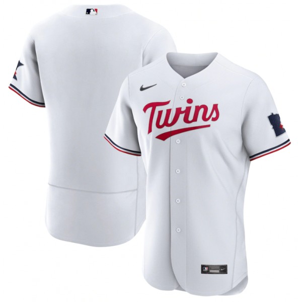 Minnesota Twins Blank White 2023 Home Team Flex Base Stitched Jersey